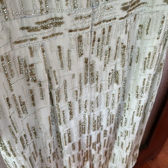 Mac Duggal ABSTRACT BEADED SLEEVELESS MIDI SHEATH DRESS size 16 NEW - Picture 14 of 16